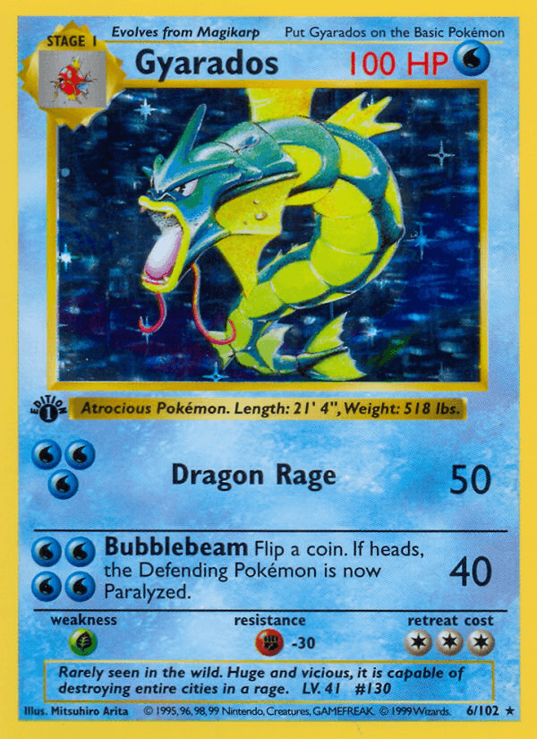 Gyarados z edície Base, karta č.6