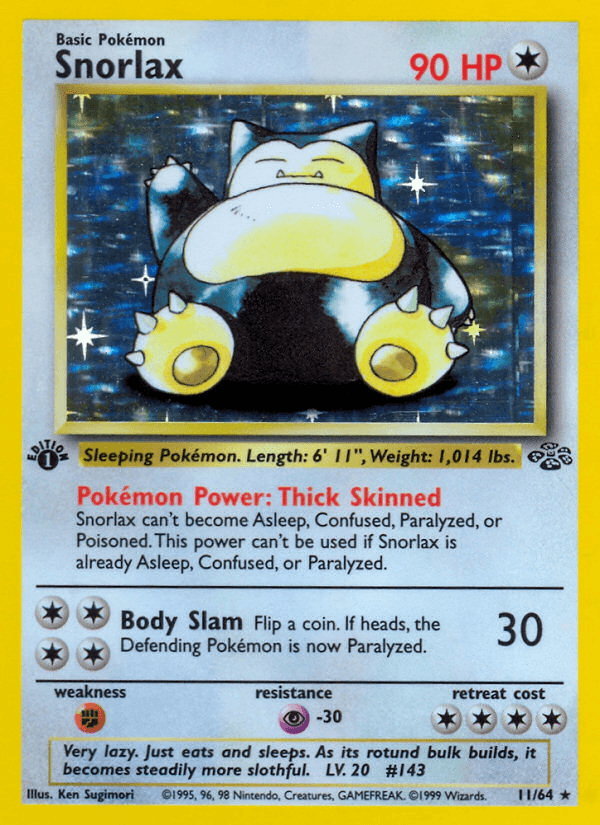 Snorlax z edície Jungle, karta č.11