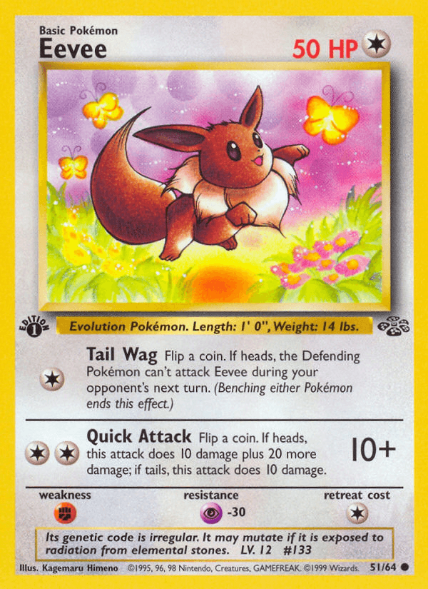 Eevee z edície Jungle, karta č.51