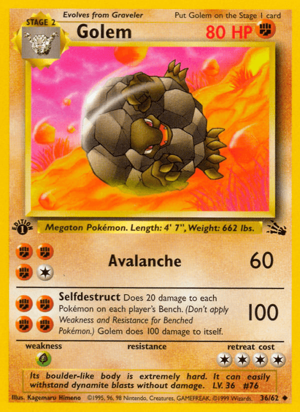 Golem z edície Fossil, karta č.36