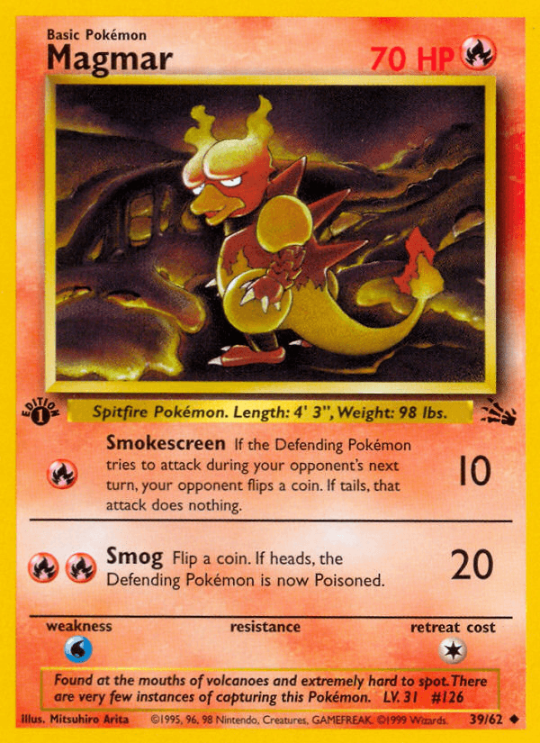 Magmar z edície Fossil, karta č.39