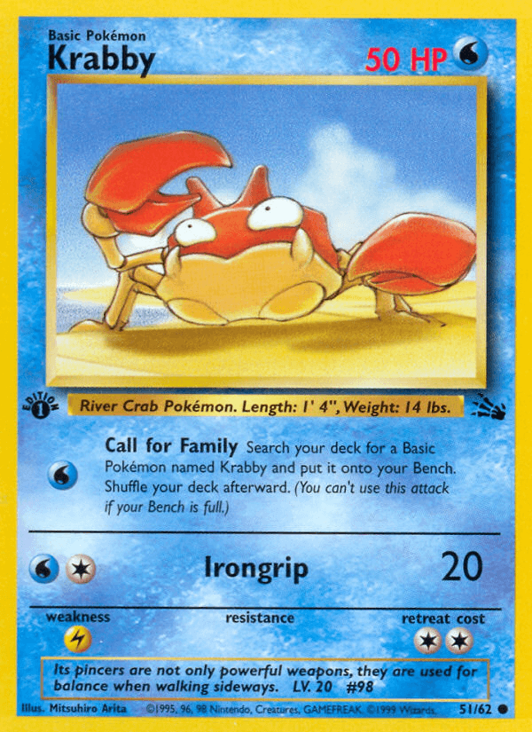 Krabby z edície Fossil, karta č.51