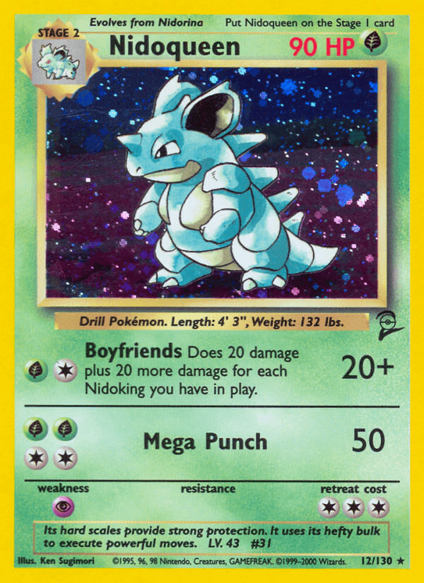 Nidoqueen z edície Base Set 2, karta č.12