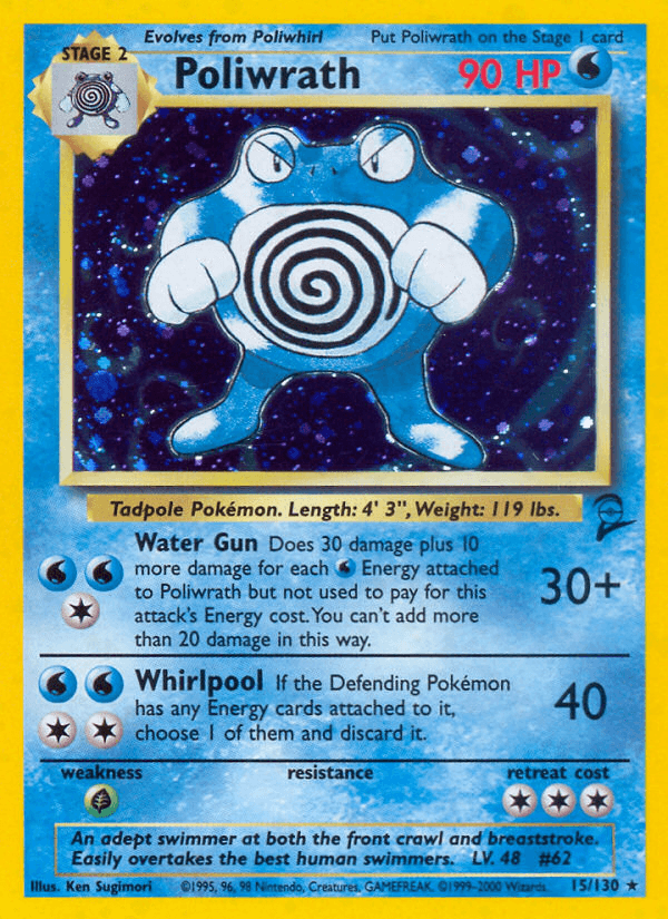 Poliwrath z edície Base Set 2, karta č.15
