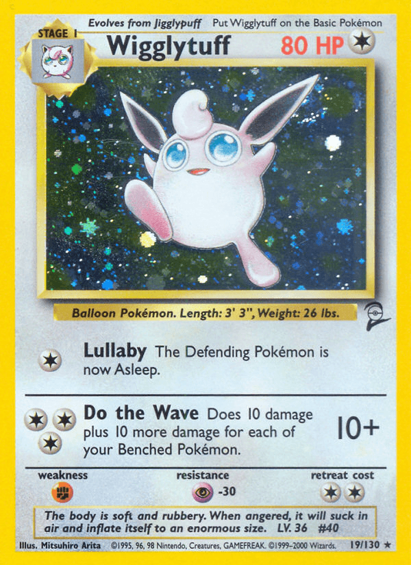 Wigglytuff z edície Base Set 2, karta č.19