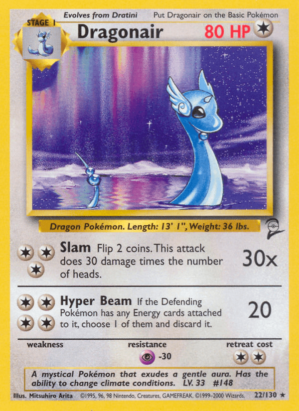 Dragonair z edície Base Set 2, karta č.22