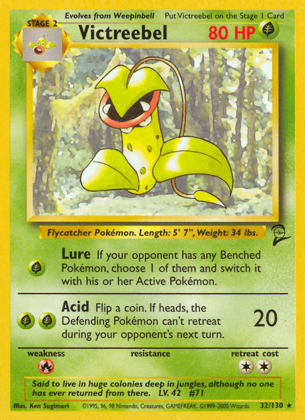 Victreebel z edície Base Set 2, karta č.32