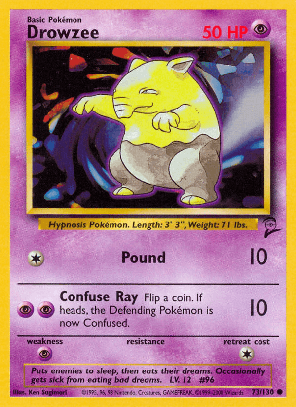 Drowzee z edície Base Set 2, karta č.73