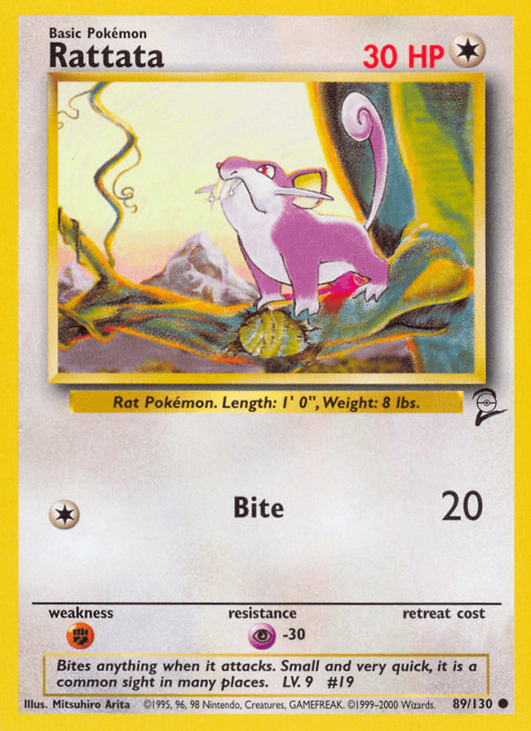 Rattata z edície Base Set 2, karta č.89