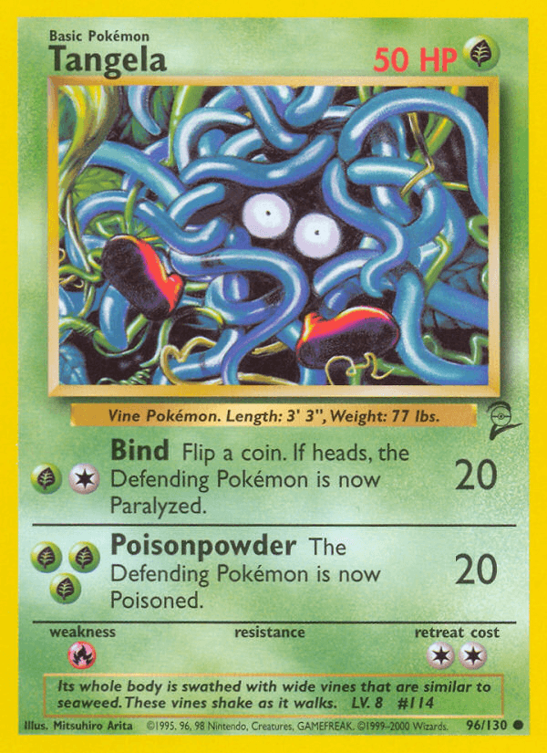 Tangela z edície Base Set 2, karta č.96