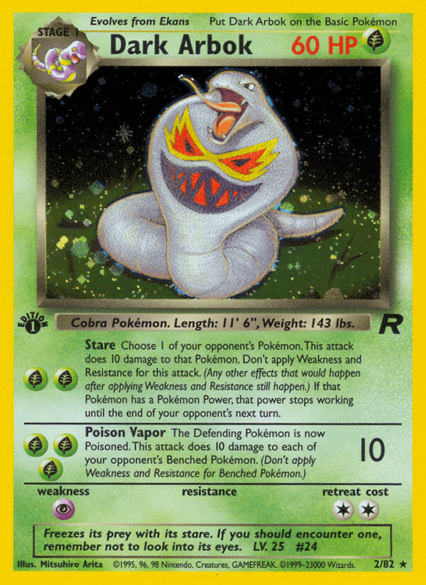 Dark Arbok z edície Team Rocket, karta č.2