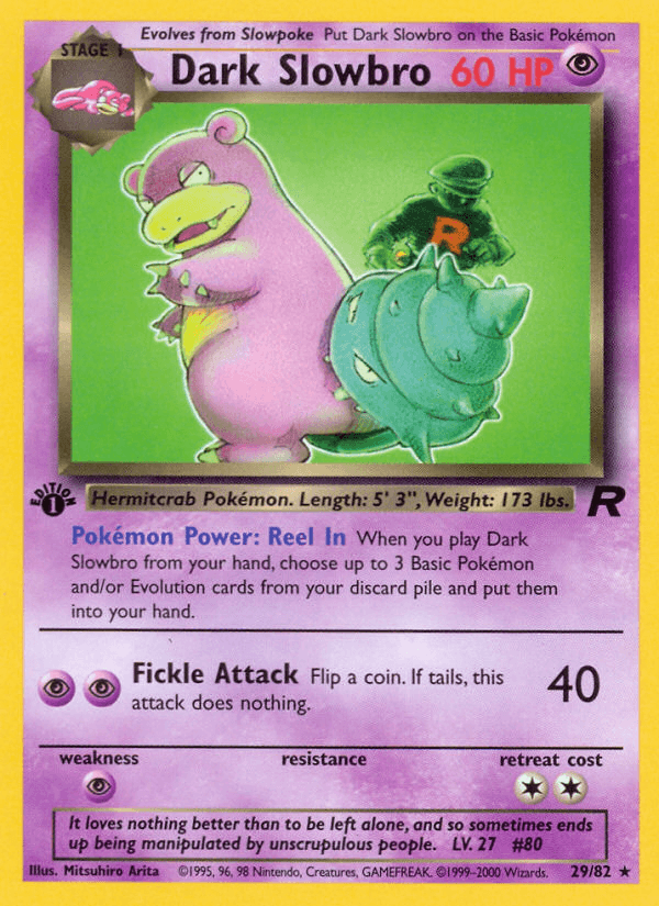 Dark Slowbro z edície Team Rocket, karta č.29