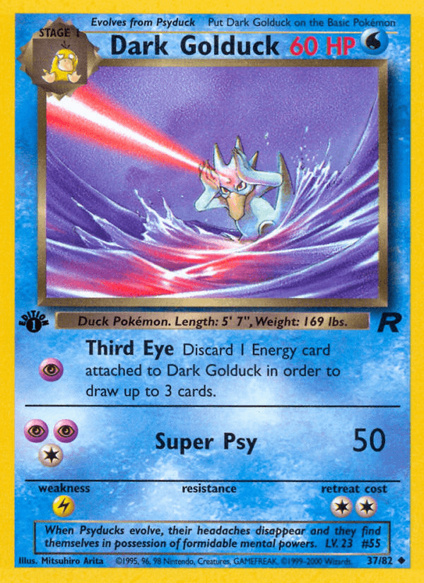 Dark Golduck z edície Team Rocket, karta č.37