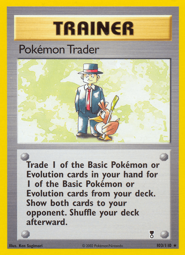 Pokémon Trader z edície Legendary Collection, karta č.103