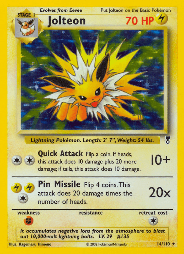 Jolteon z edície Legendary Collection, karta č.14