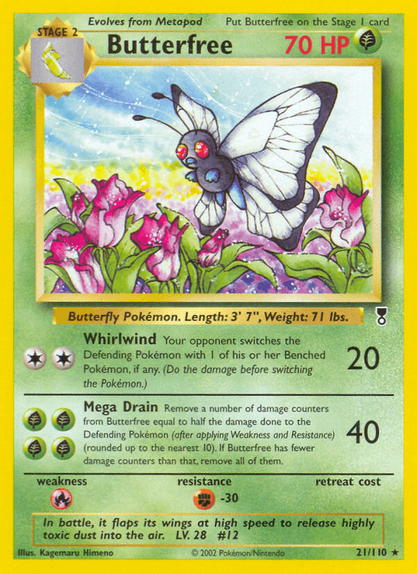 Butterfree z edície Legendary Collection, karta č.21