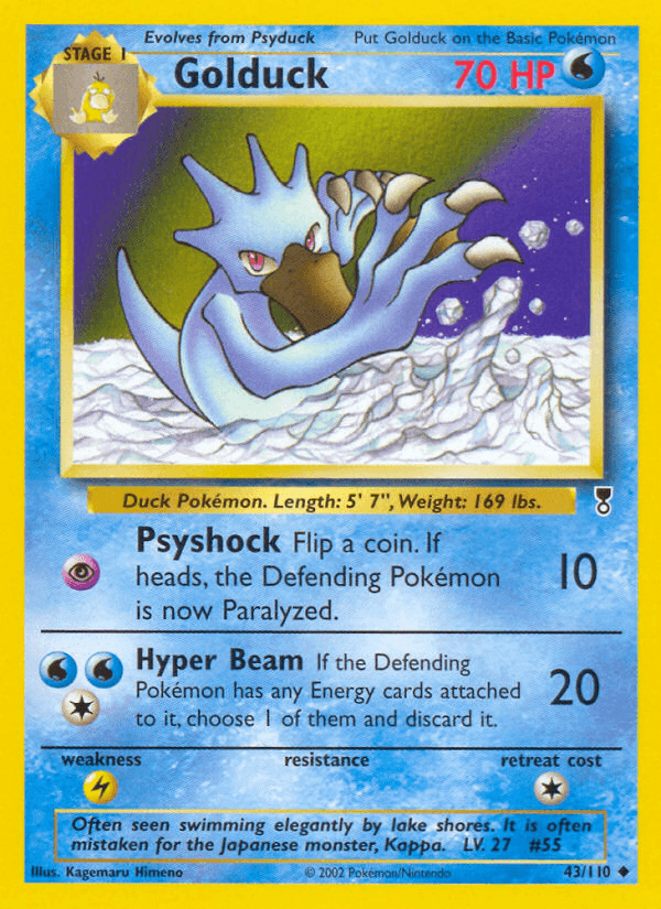 Golduck z edície Legendary Collection, karta č.43