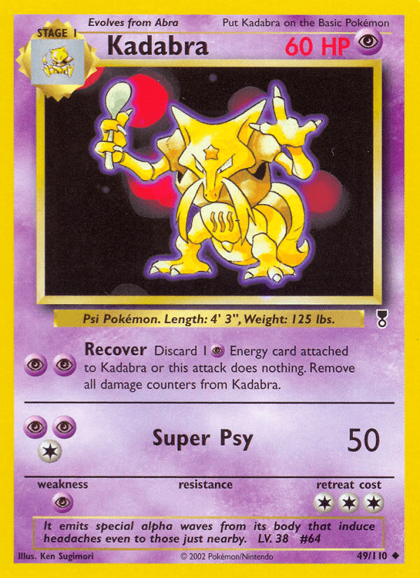 Kadabra z edície Legendary Collection, karta č.49
