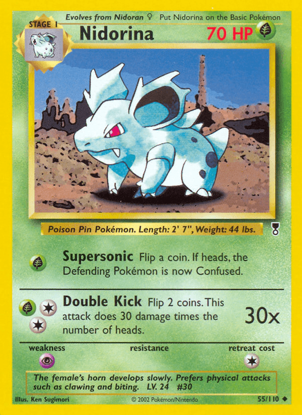 Nidorina z edície Legendary Collection, karta č.55