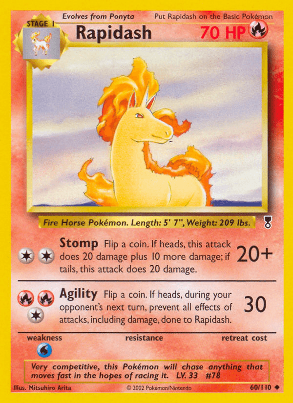 Rapidash z edície Legendary Collection, karta č.60