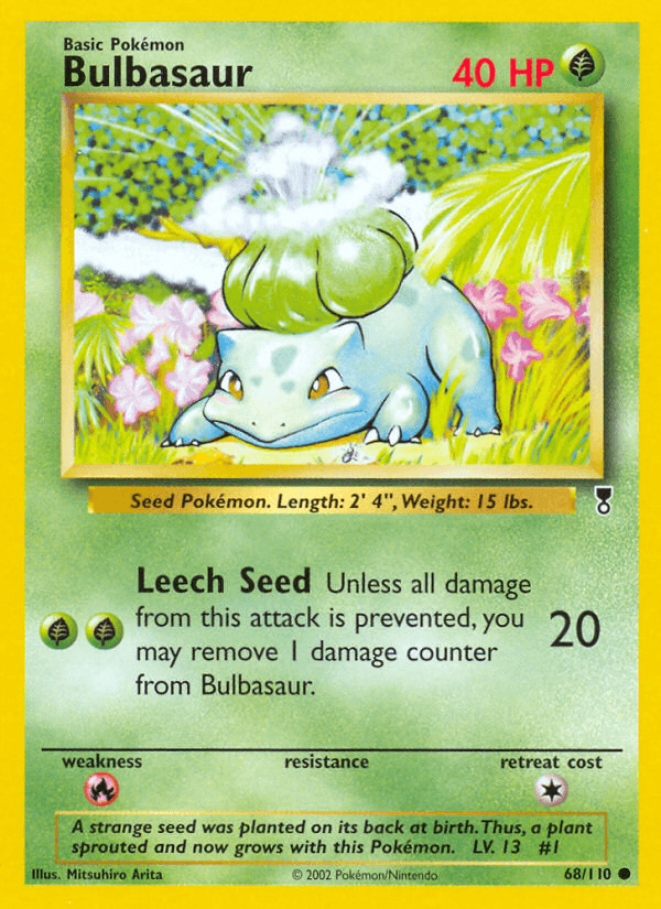 Bulbasaur z edície Legendary Collection, karta č.68