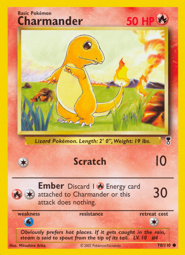 Charmander z edície Legendary Collection, karta č.70