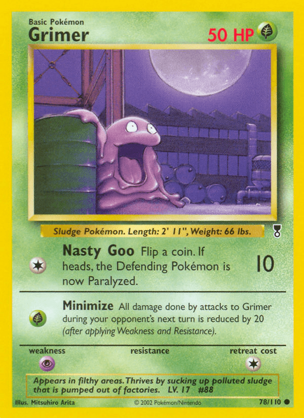 Grimer z edície Legendary Collection, karta č.78