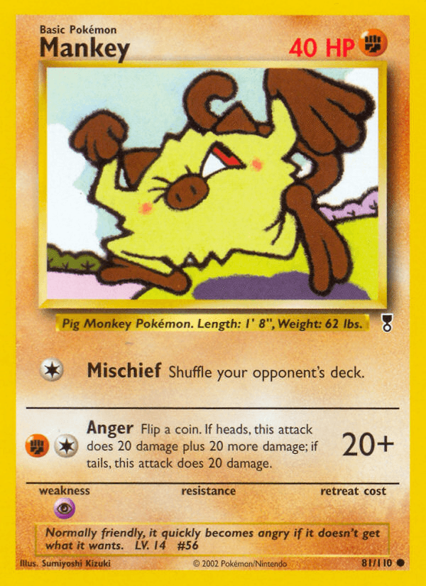 Mankey z edície Legendary Collection, karta č.81