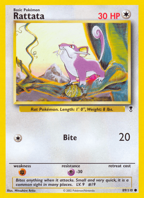 Rattata z edície Legendary Collection, karta č.89