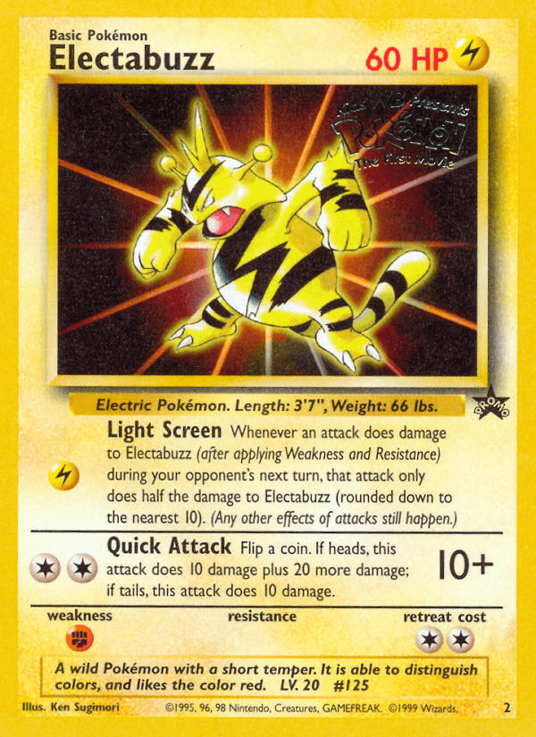Electabuzz z edície Wizards Black Star Promos, karta č.2
