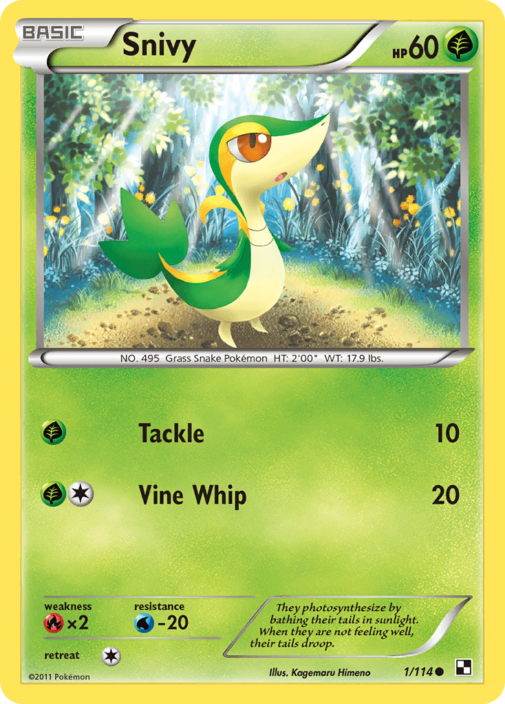Snivy z edície Black & White, karta č.1