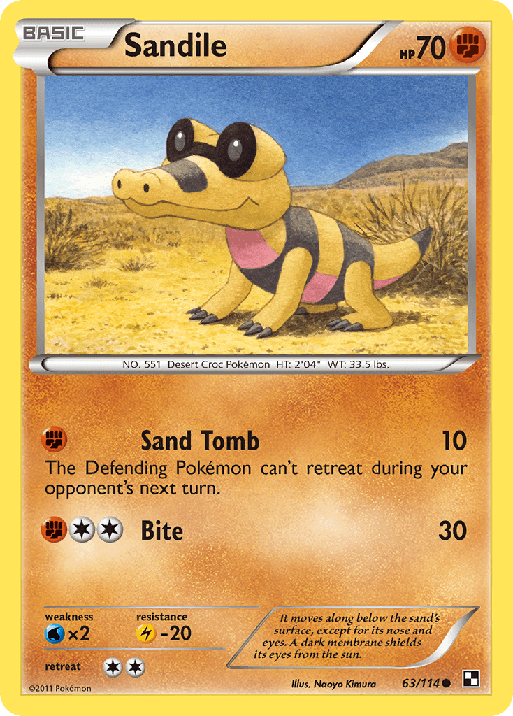 Sandile z edície Black & White, karta č.63