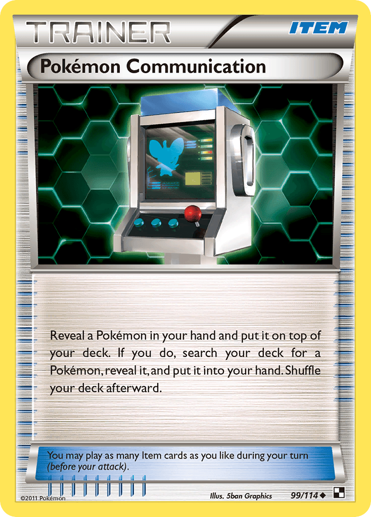 Pokémon Communication z edície Black & White, karta č.99