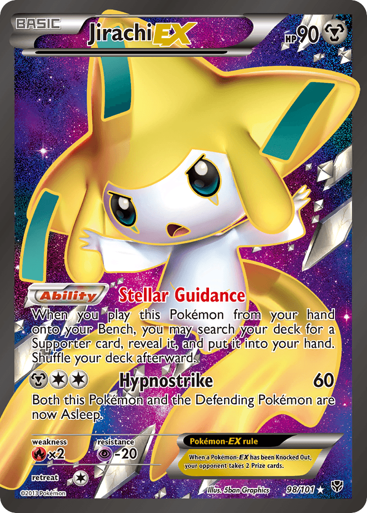 Jirachi-EX z edície Plasma Blast, karta č.98