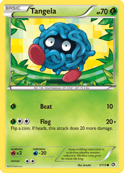 Tangela z edície Legendary Treasures, karta č.1