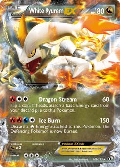White Kyurem-EX z edície Legendary Treasures, karta č.101