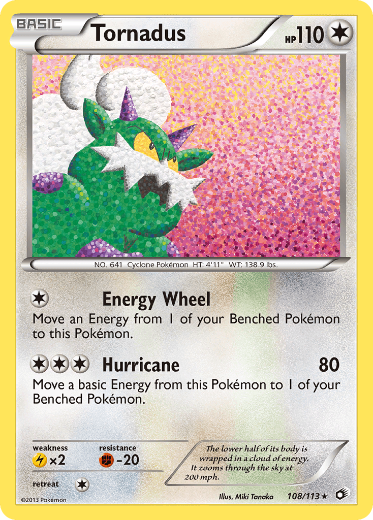 Tornadus z edície Legendary Treasures, karta č.108