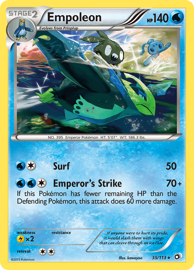 Empoleon z edície Legendary Treasures, karta č.35