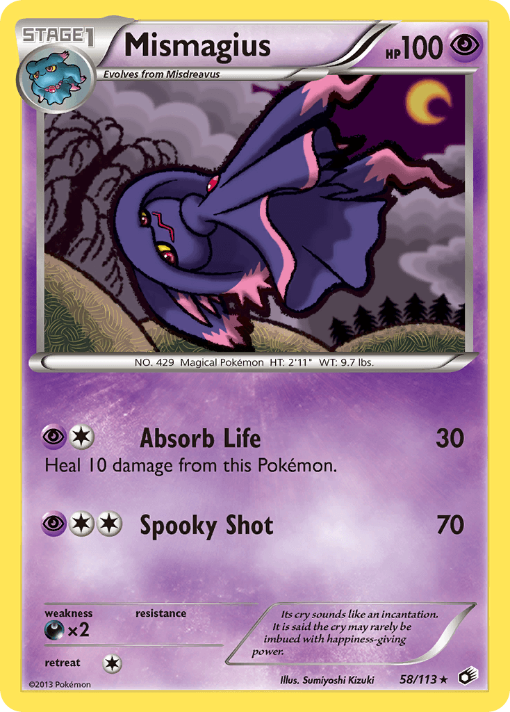 Mismagius z edície Legendary Treasures, karta č.58