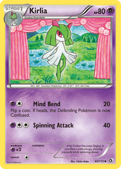 Kirlia z edície Legendary Treasures, karta č.60