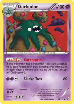 Garbodor z edície Legendary Treasures, karta č.68