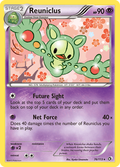 Reuniclus z edície Legendary Treasures, karta č.76