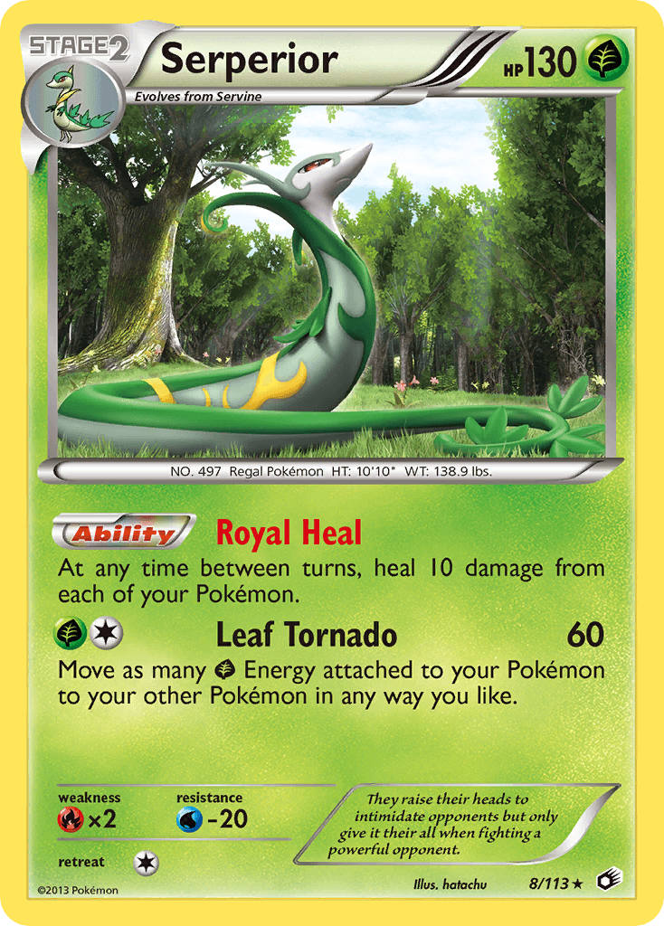Serperior z edície Legendary Treasures, karta č.8