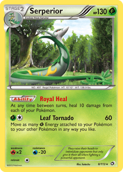 Serperior z edície Legendary Treasures, karta č.8