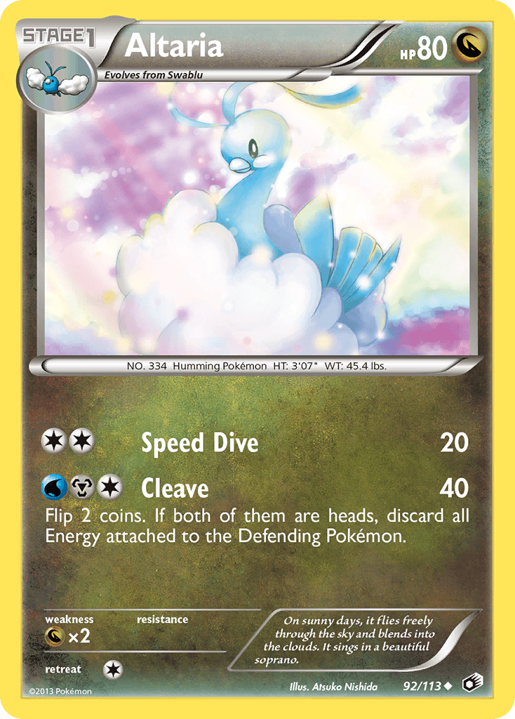 Altaria z edície Legendary Treasures, karta č.92