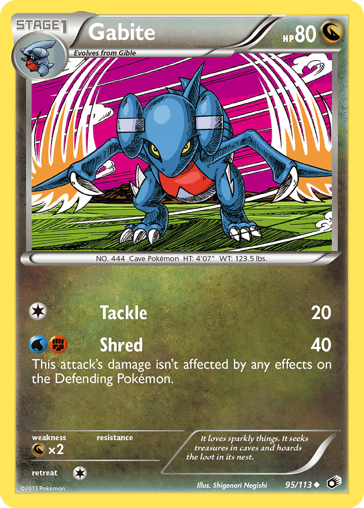Gabite z edície Legendary Treasures, karta č.95