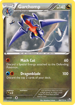 Garchomp z edície Legendary Treasures, karta č.96