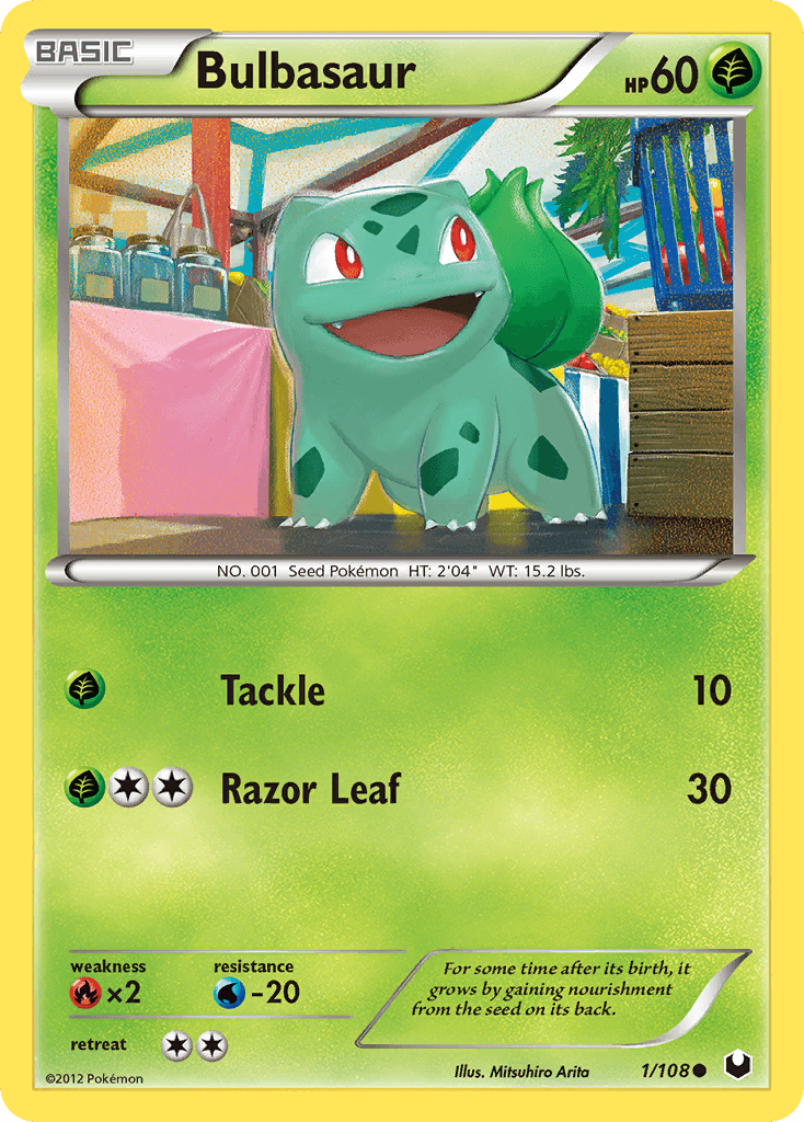 Bulbasaur z edície Dark Explorers, karta č.1