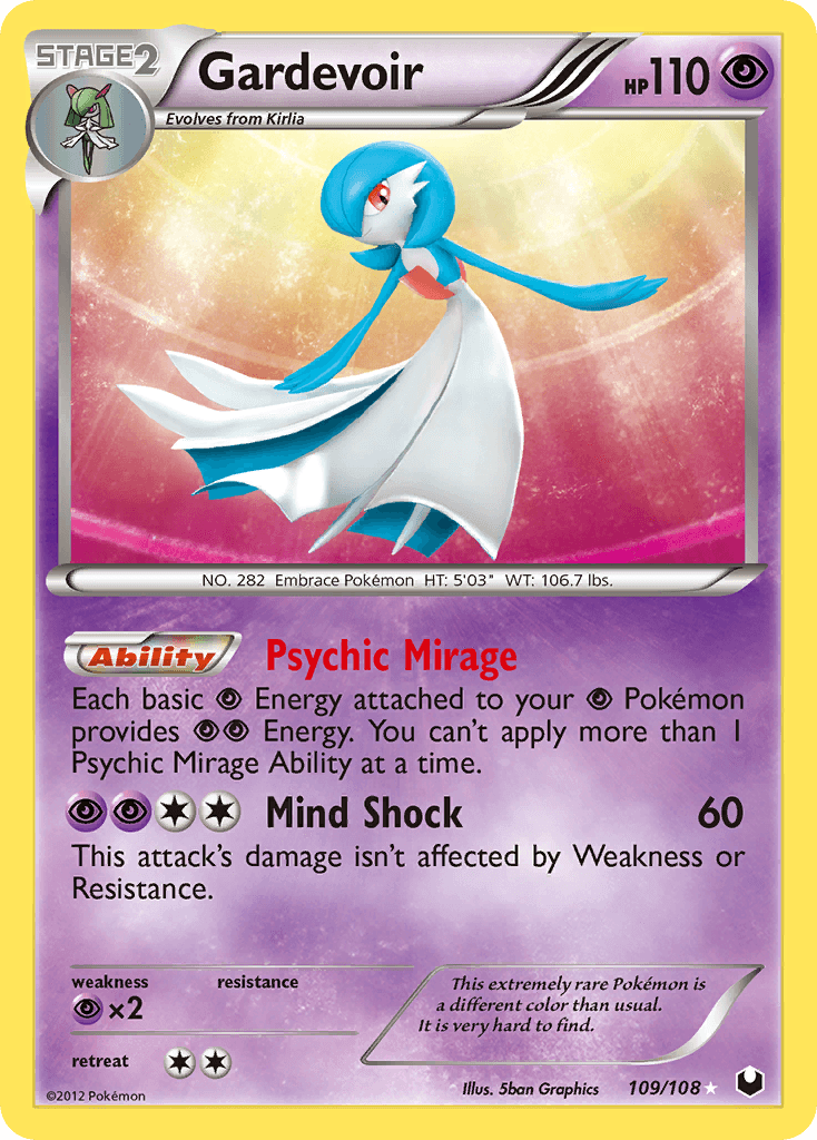 Gardevoir z edície Dark Explorers, karta č.109