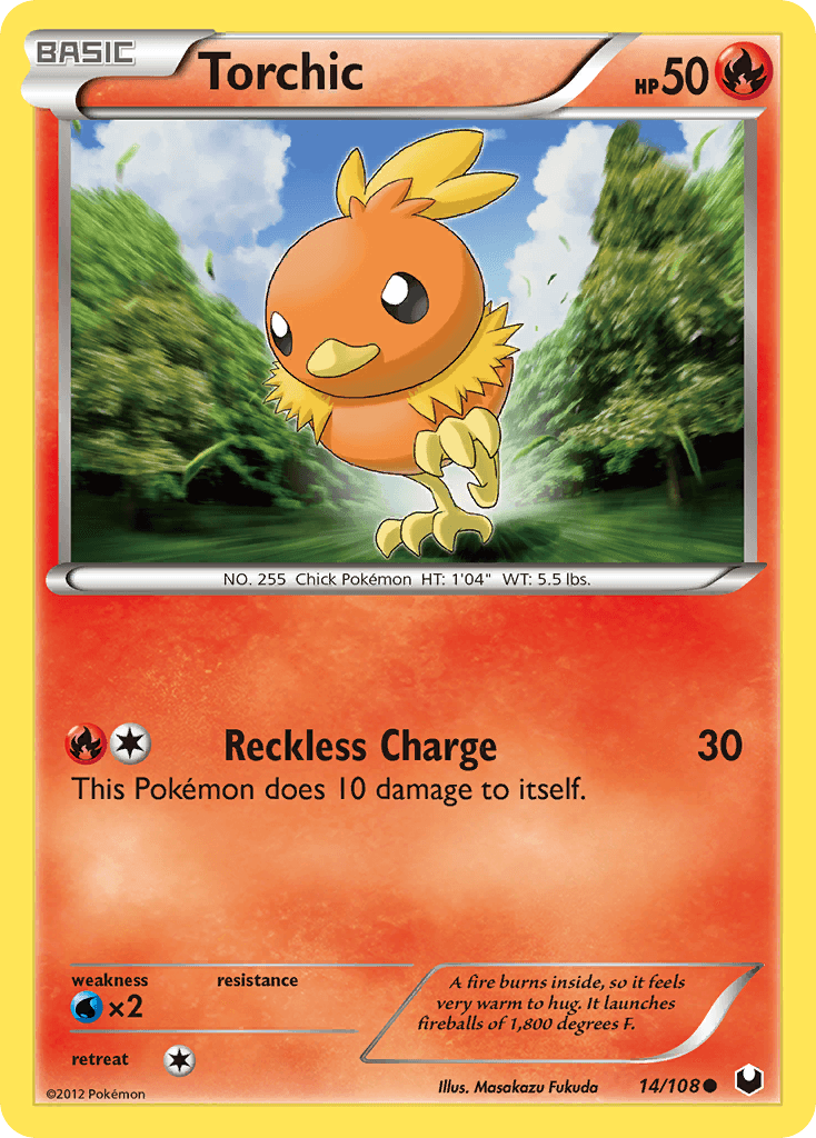 Torchic z edície Dark Explorers, karta č.14